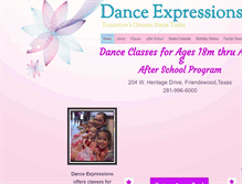Tablet Screenshot of danceexpressions.net